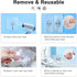 Adhesive Hooks Removable Wall Hooks 13 LB Ceiling Hook Transparent Seamless Waterproof and Oil Proof for Cabinet Kitchen Bathroom Ceiling Office W...