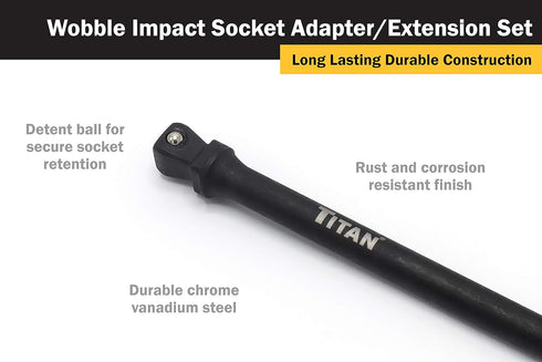 Titan - 6-Pc Impact Wobble Adapter Set (49036)...