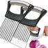ESINAM Onion Slicer Holder, Premium Vegetable Slicer Cutter for Potato and Tomato, Sharp Stainless Steel Food Slicer Assistant Tool for Slicing Fr...