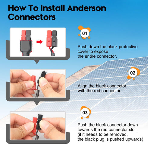 Anderson to DC 8mm Female Adapter Cable 1 to 2 High Power Port to 8mm Splitter Solar Connector 8mm Adapter to Anderson Y Parallel Cable Compatible...