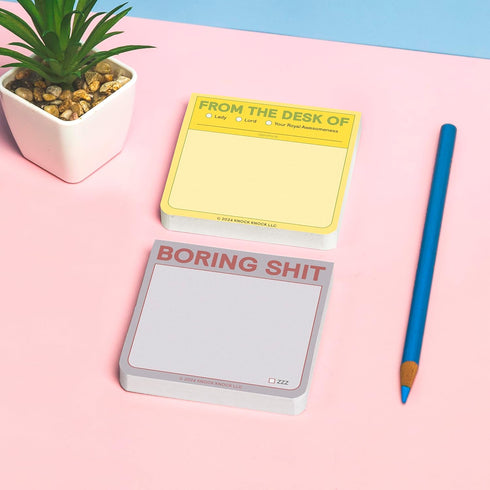 1-Count Knock Knock from The Desk of Sticky Note, 3 x 3-Inches, 100 Sheets Each...