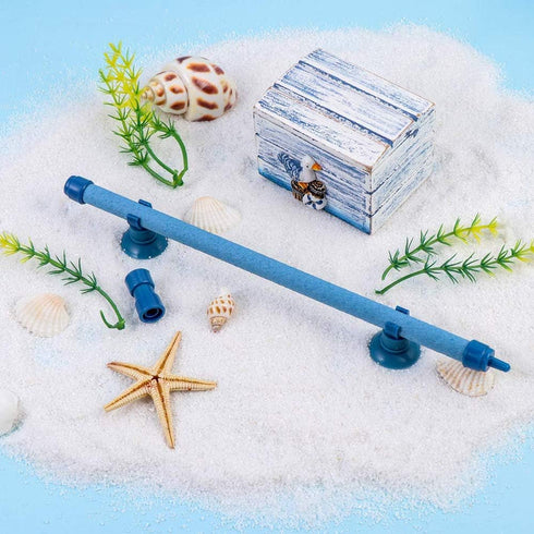 NGe 10inches Aquarium Bubble Wall Air Stone Bar Tube with Fish Tank Suction Cup, Blue...