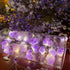 Genuine Amethyst Crystal Decorative Lights Cute Fairy String Lights 10ft 30 Natural Stones with Remote for Bedroom Hanging Ornaments Reiki Party N...