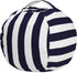 Posh Stuffable Kids Stuffed Animal Storage Bean Bag Chair Cover - Childrens Toy Organizer, Medium 27" - Canvas Stripes Blue and White...