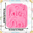 Elephant Cake Decoration Fondant Molds, Cute Silicone Mold Baby Elephant, for Kitchen Baking, Chocolate, Cookies, Butter, Marzipan, Flower Paste, ...