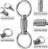 FEGVE Titanium Quick Release Swivel Keychain, Pull Apart Detachable Keychain Key Clip Hook with 4 Key Rings...