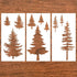 3 Pieces Christmas Pine Trees Stencils Reusable Pine Drawing Stencils Winter Holiday Fir Tree Templates Christmas Woodland Painting Stencils for D...