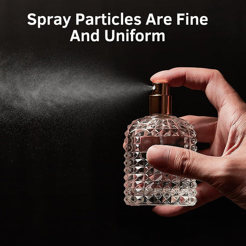 2 Pack 50ml Refillable Spray Perfume Bottles, Empty Clear Perfume Atomizer, Portable Perfume Mist Spray Bottle Travel Perfume Dispenser (50ML, Gol...