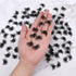 SAVITA 100pcs Realistic Spider Halloween Decoration, Plastic Mini Spider Black Realistic Scary Spider Prank Halloween Haunted House Decorations fo...