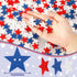 JUNEBRUSHS 260pcs Patriotic Star Buttons, 4th of July Red White and Blue Star Wooden Buttons for Sewing Clothes Accessories Crafts Independence Da...