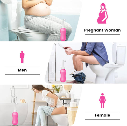 Peri Bottle Postpartum for Feminine Care, Portable Travel Bidet for Toilet 15.4OZ , Perineal Bottle for Personal Cleaning, Outdoor, Travling...