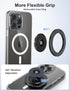 EWA MagOne Ultra (Plate Edition) Phone Grip Stand with Leather Finger Strap, Removable Magnetic Ring Holder Kickstand Loop, Double-Sided Magnetic ...