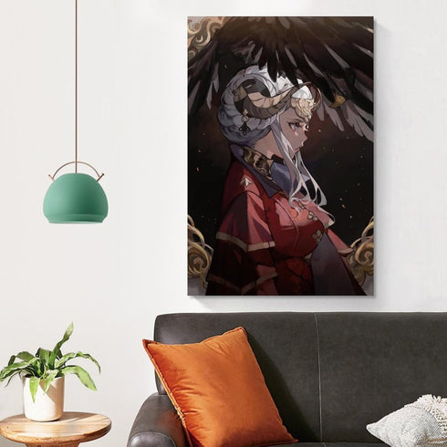 XMCKA Edelgard Crown Three Houses Poster Decorative Painting Canvas Bed Room Art Living Room Decor Modern Aesthetic Poster 12x18inch(30x45cm) Unfr...