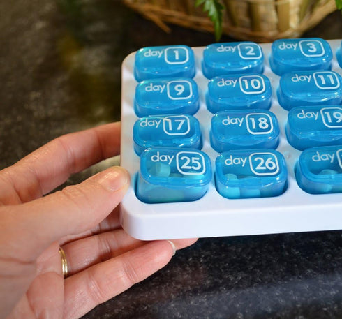 31 Day Monthly Pill Pod Organizer for Easy Medication Management - Stay on Track with Daily Vitamin Supplement Med Boxes, Ready for Travel...