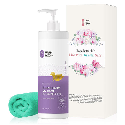 Hand over Heart Plant Derived Baby Lotion and Moisturizer - Hypoallergenic Skin Care - Contains Soothing Ingredients, Nourishes, Moisturizes & Pro...