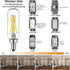 LiteHistory E12 led Bulb 6W Equivalent E12 Candelabra Bulb 60 watt Neutral White 4000K AC120V 600LM Dimmable T6 T25 for Chandeliers,Ceiling Fan an...