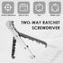 Mini Ratchet Set, 5-Piece 1/4 Ratchet Right Angle Screwdriver, 36-Tooth Bidirectional Ratcheting Wrench Bit Ratchet for Tight Spaces, Hand Tool wi...