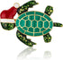 RareLove Cute Tortoise with Santa Hat Christmas Brooch Pin Enamel Brooches for Women Alloy Plated Holiday Gift...
