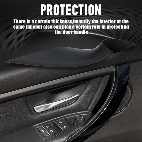 WEILEITE Interior Door Pull Sticky Handle Cover Accessories Fit for BMW 3 4 Series 318,320,328,330,335,M3 F30/F31/F34/F80 2012-2018 418,420,428,43...