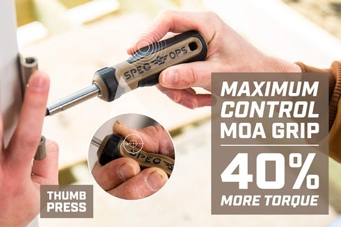 Spec Ops Tools Multi-Bit Screwdriver, 6-in-1, Magnetized Double-Sided Bits, Cr-Mo Steel Shaft, 3% Donated to Veterans...