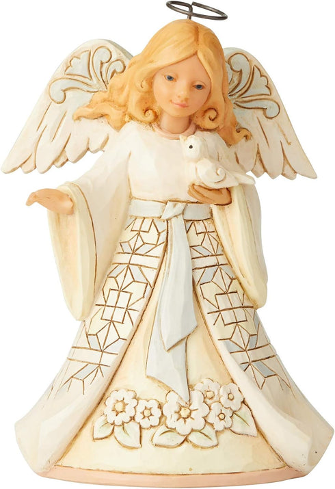 Enesco Jim Shore Heartwood Creek White Woodland Angel Pint Sized Figurine, 5.5 Inch, Multicolor...