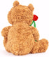 Cute Stuffed Bear 11.02 Inch Teddy Bear Stuffed Animal with Rose Small Teddy Bear Plush Toy Valentine's Day Stuffed Animal Bear for Girlfriend Kid...