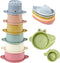 Bath Toys, 14-Piece Water Table Toys with Stacking Cups and Bath Boats for Toddlers 1-3, Pool Toys for Toddlers 1-3, Bath Tub Toys for Baby Toddle...