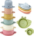 Bath Toys, 14-Piece Water Table Toys with Stacking Cups and Bath Boats for Toddlers 1-3, Pool Toys for Toddlers 1-3, Bath Tub Toys for Baby Toddle...