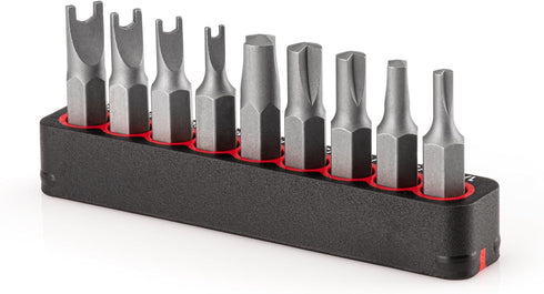 TEKTON 1/4 Inch Clutch and Spanner Security Bit Set with Rail, 9-Piece (1/8-1/4 in., 4-#10) | DZZ93002...