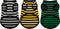3 Pieces Dog Striped Shirt Dark Color Cotton Sleeveless Puppy Dog Shirts Breathable Pet Apparel Tank Top Colorful Puppy Sweatshirt Dog Clothes for...