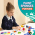 YGDZ Paint Sponges for Kids, 39pcs Early Learning Toddlers Sponge Paint Brushes Stamps Foam Art Craft Drawing Tools...