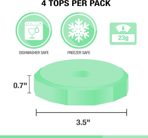 Masontops Tough Tops - Ball Wide Mouth Mason Jar Lids Plastic Leakproof - Multi Colored Plastic Mason Jar Lids - Reusable Canning Lids fit Ball Ja...