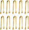 10 Pack Small Ice Tongs Sugar Tongs, Stainless Steel Mini Serving Appetizers Tongs for Party Coffee Tea Wine Bar Kitchen (Golden)...
