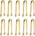 10 Pack Small Ice Tongs Sugar Tongs, Stainless Steel Mini Serving Appetizers Tongs for Party Coffee Tea Wine Bar Kitchen (Golden)...