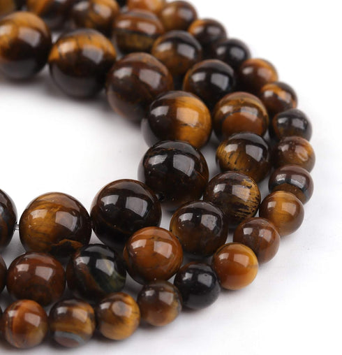 Natural Stone Beads 10mm Yellow Tiger Eye Polished Round Smooth Agates Gemstone Beads for Jewelry Making 15 Inch(Yellow Tiger Eye,10mm)...