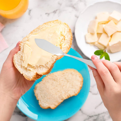 3Pcs Butter Knives Stainless Steel Butter Spreader Kitchen Knives for Pastry and Cold Butter Sandwich Cheese (6.1Inch)...