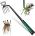 Weed Puller Tools Sharp Weeding Tool High Manganese Steel Grass Root Removal Tool with 5 Teethes Dual Purpose Hand Weeder Tool for Yard Garden Far...