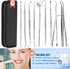 Dental Tools,10 Pcs Plaque Remover for Teeth, Stainless Steel Dental Hygiene Tool Set with Dental Pick for Teeth Cleaning Kit, Tooth Scraper, Tong...