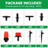 160 Pcs Adjustable Drip Irrigation Emitters, Misting Nozzles, Micro Irrigation Drippers, Sprayers, Barbed Connectors, Universal Parts for 1/4" Dri...
