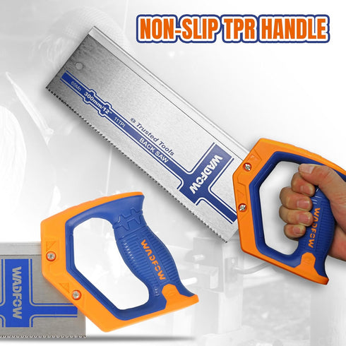 12 Inch Pro Hand Saw, 11 TPI Fine-Cut Soft-Grip Hardpoint Handsaw Perfect for Sawing, Trimming, Gardening, Drywall, Plastic Pipes, Sharp Blade, Er...