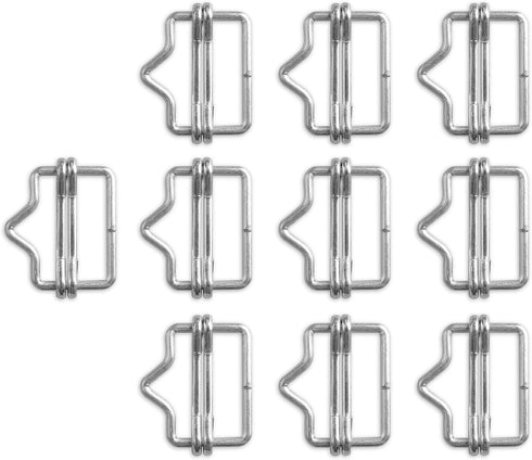 Electric Fence Poly Tape Splicer, Polytape Buckle, Polytape Splicer, Fencing Polytape Connectors (10 Pack), Silver...