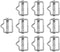 Electric Fence Poly Tape Splicer, Polytape Buckle, Polytape Splicer, Fencing Polytape Connectors (10 Pack), Silver...