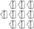 Electric Fence Poly Tape Splicer, Polytape Buckle, Polytape Splicer, Fencing Polytape Connectors (10 Pack), Silver...