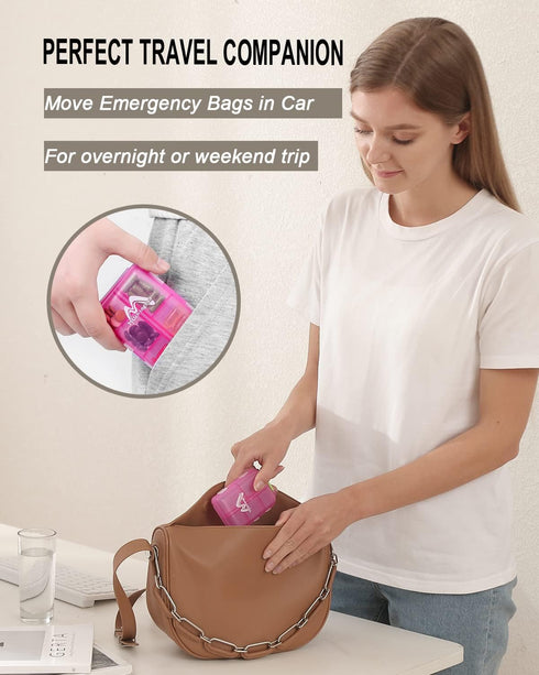 4PS Travel Pill Organizer with 164 Slice Labels?10 Compartments Travel Pill Box Portable Folding Small Pill Case Daily Pill Container Used for Car...
