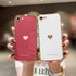 Teageo for iPhone SE 2020 Case, iPhone 7 Case, iPhone 8 Phone Case for Women Girl Cute Love-Heart Luxury Bling Plating Soft Back Cover Camera Prot...