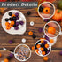 125Pcs Halloween Wooden Beads Pumpkin Wood Beads Garland Craft Round Loose Bead Ornaments for Jewelry Making Bead Assortments DIY Necklace Bracele...