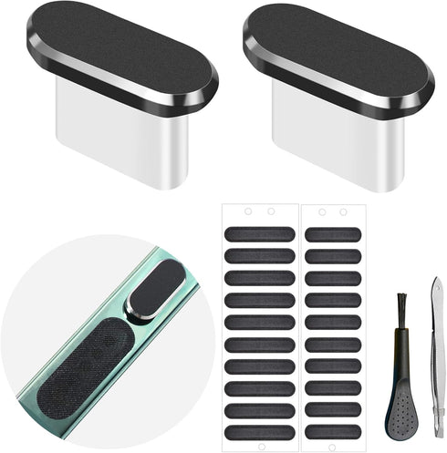 USB C Dust Plug, Type C Anti Dust Cover Protector Cap with Phone Speaker Cover Compatible with iPhone 15 Series, Samsung Galaxy S22/S21/S20, Note ...