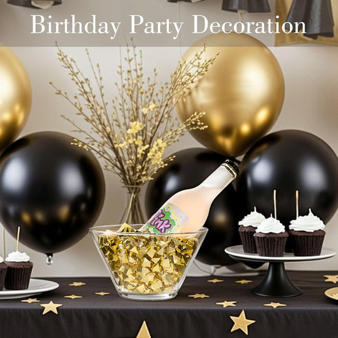 DomeStar 150PCS Fake Gold Ice, Acrylic Ice Fake Plastic Gold Nuggets Rocks Gems Marble Vases Fillers for Table Scatter Birthday Wedding Party Deco...