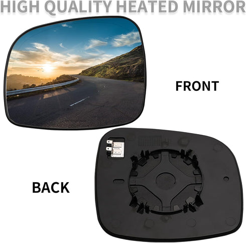 Driver Side Mirror Replacement for Chrysler Town Country 2008-2016, Dodge Grand Caravan 2008-2020, RAM CV 2012-2015, VW Routan 2009-2014 - Left Si...