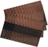 SHACOS Placemats Set of 4 Woven Vinyl Table Mats Place Mats for Dining Table Heat Resistant Wipe Clean (4, Ombre Coffee Black)...